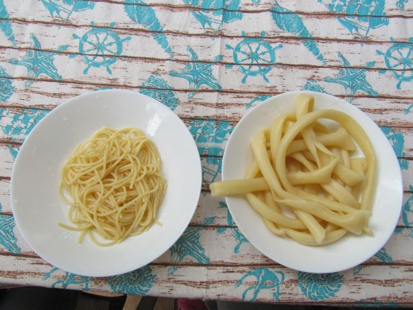 semolina flour pasta vs Lidl pasta